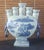 1990s Vintage Chinese Porcelain Tulip Blue Five Finger Tulipiere Vase For Sale - Image 5 of 5