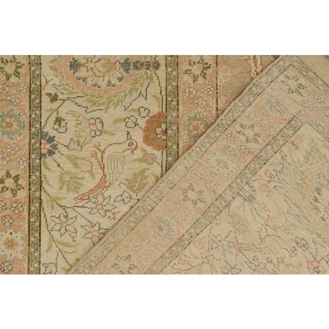 Textile 1950s Vintage Hereke Rug in With Rare Pictorial and Floral Patterns by Rug & Kilim For Sale - Image 7 of 7