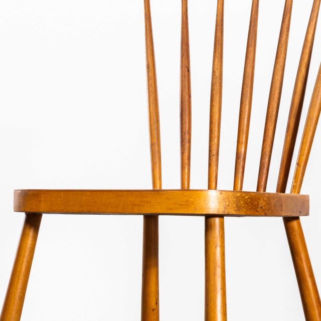 Stick Back Dining Chairs from Ton, 1950s, Set of 4 For Sale - Image 6 of 12