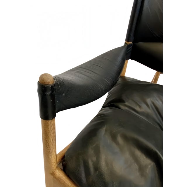 Mid-Century Modus Armchair, Table & Stool in Oak by Kristian Solmer Vedel for Soren Willadsen, Denmark, 1960s, Set of 4 For Sale - Image 10 of 18