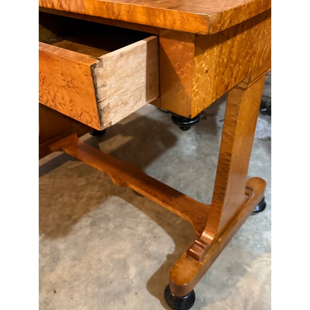 Wood Biedermeier One Drawer Writing Table For Sale - Image 7 of 10