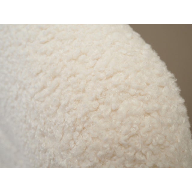 Scandinavian White Armchair For Sale - Image 9 of 11