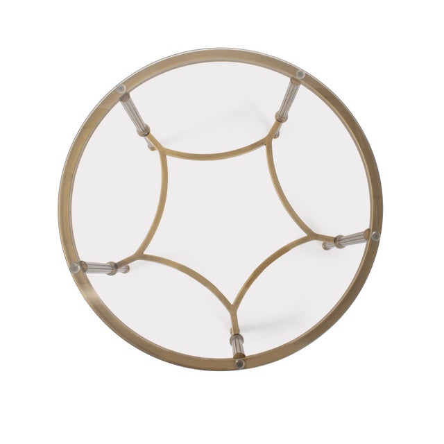 Contemporary Bonnifait Antique Gold Round Side Table For Sale - Image 3 of 10