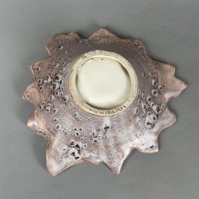 Vintage Ceramic Leaf Centerpiece Pocket Emptier from Vallauris Bonaudi For Sale - Image 7 of 12