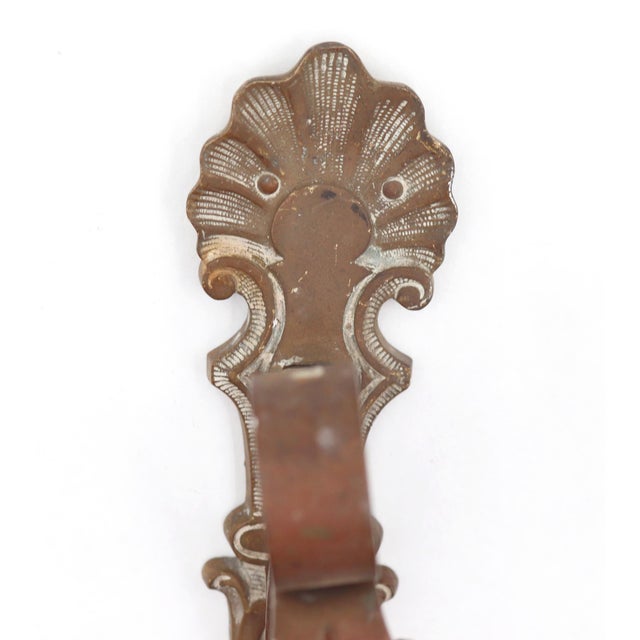 Vintage Brass Curtain Rod Wall Bracket For Sale - Image 4 of 7