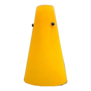Postmodern Tangerine Glass Cone Pendant Light For Sale