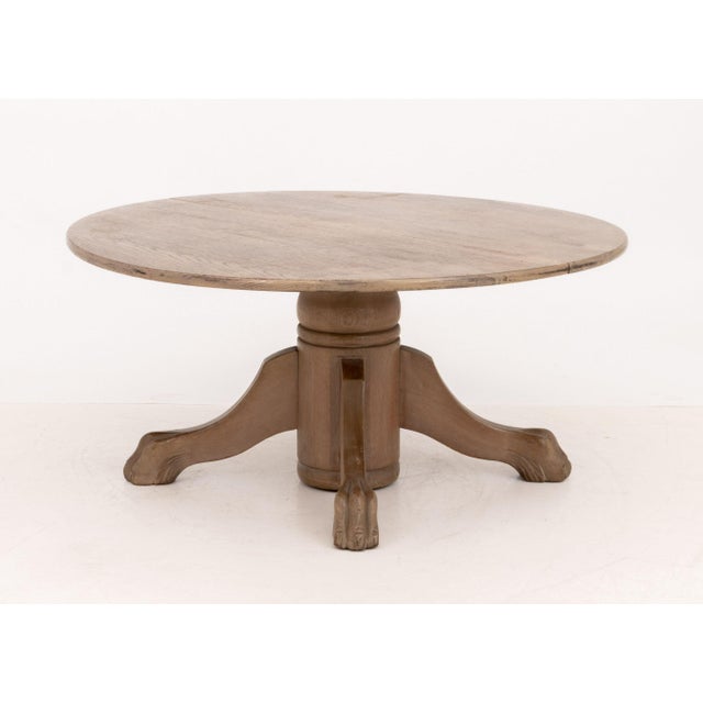 American Oak Circular Top Coffee Table For Sale In New York - Image 6 of 8