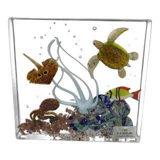 Fish Aquarium Made in Murano For Sale