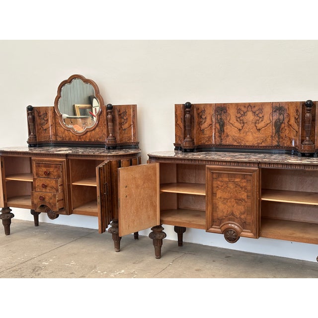 Art Deco Sideboard with Mirror, 1940s For Sale - Image 3 of 10