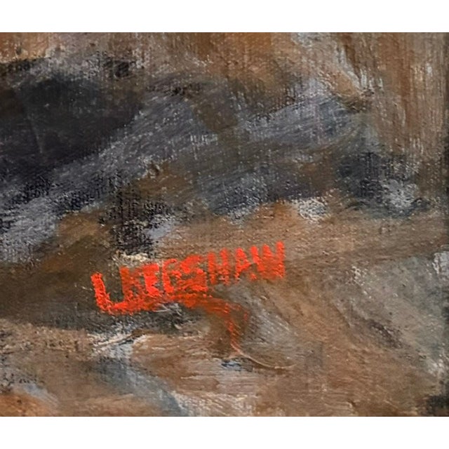 Wood Large Mid Century Coastal Waters Oil on Canvas Painting, Signed - Sourced in Maine For Sale - Image 7 of 8
