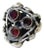 Rachel Gera Garnet Sterling Silver Israeli Modernist Ring For Sale