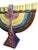 Vintage Hand Painted Ceramic Studio Pottery Menorah For Sale - Image 14 of 16