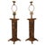 Metal 1980s Chapman Brown Marble and Brass Lamps - a Pair For Sale - Image 7 of 7