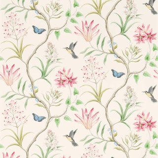 Sanderson Clementine Wallpaper in Chintz For Sale