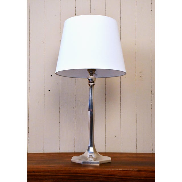 Swedish Silverplate Table Lamp from Herman Bergmans Konstgjuteri, 1920s For Sale - Image 3 of 18