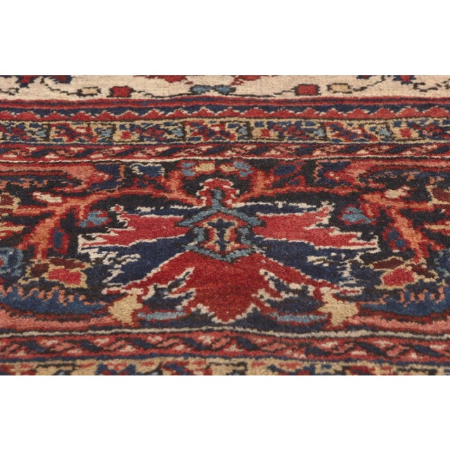 Early 20th Century Antique Persian Heriz Rug, 08'00 X 11'11 For Sale - Image 5 of 10