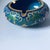 Vintage Chinese Cloisonné Ashtray | Turquoise Ground Lotus Motif With Gilt Rim For Sale In Los Angeles - Image 6 of 7