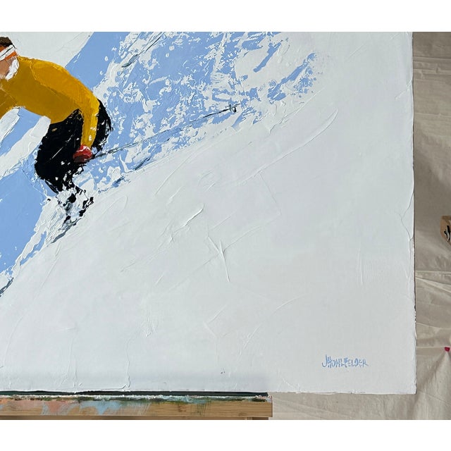 Textile "Velocity" Modern Oil Painting, by Jennifer Hohlfelder For Sale - Image 7 of 7