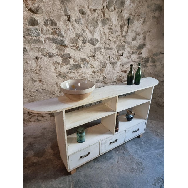1960s Vintage French Pine Shoe Cabinet with Drawers, 1960s For Sale - Image 5 of 18