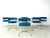 Chrome Wire and Blue Fabric Dining Chairs, 1970s, Set of 6 For Sale - Image 6 of 12