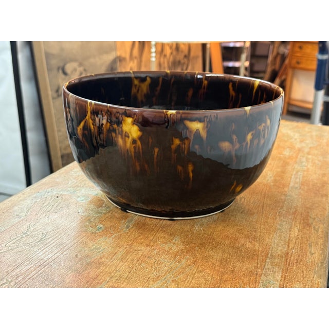 Martino Interiors Tortoiseshell Glaze Ceramic Bowl For Sale In San Francisco - Image 6 of 12