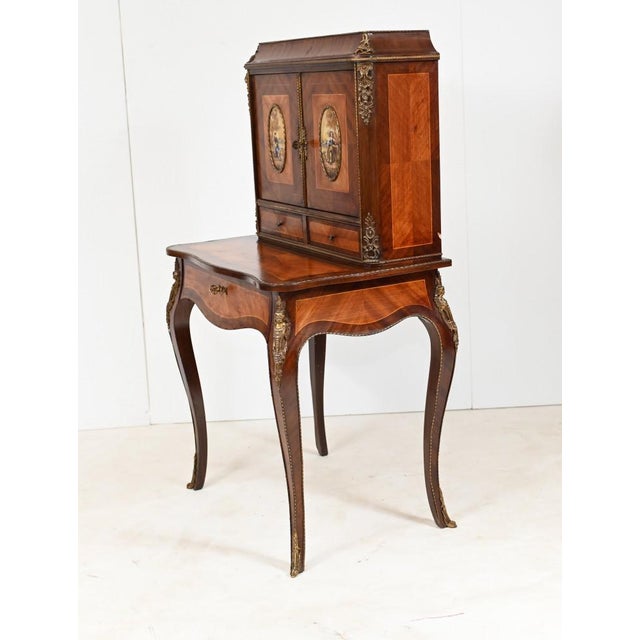 French Happiness Daily Desk Painted Placques Kingwood 1930s, 1920s For Sale - Image 6 of 11