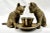 Bronze Mid 20th Century Vintage Bronze Cats With Cup Sculpture For Sale - Image 8 of 12