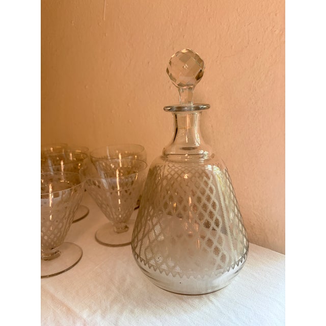Vintage Baccarat Glassware Set and Decanter, 1930s, Set of 20 For Sale - Image 11 of 12