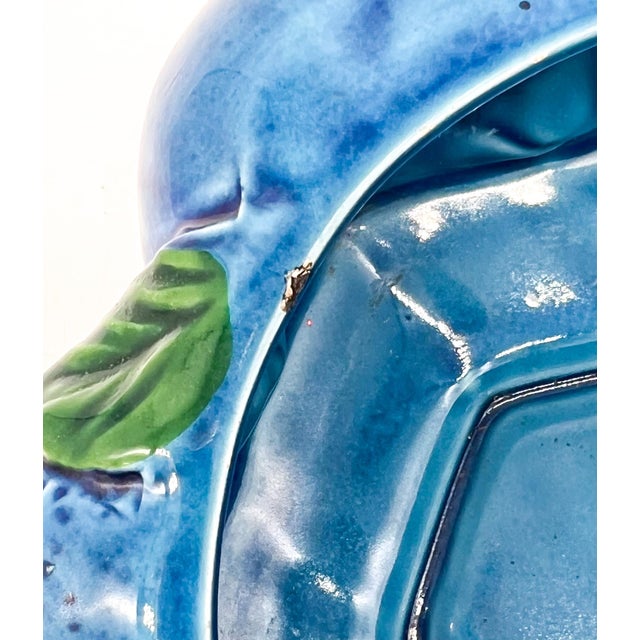 Ceramic Inarco “Blue Mood” Ceramic Fruit Lidded Box/ Kitchen Canister – Mid-Century, Hollywood Regency, Cottagecore For Sale - Image 7 of 13