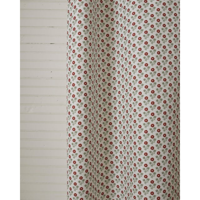 Lauren Servati Textiles, Amelia Fabric in Plum For Sale - Image 4 of 4