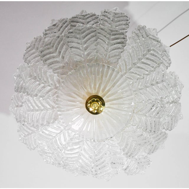 Florence, Large Size Murano Clear Trasparent Vintage Glass Ceiling Light For Sale - Image 10 of 17