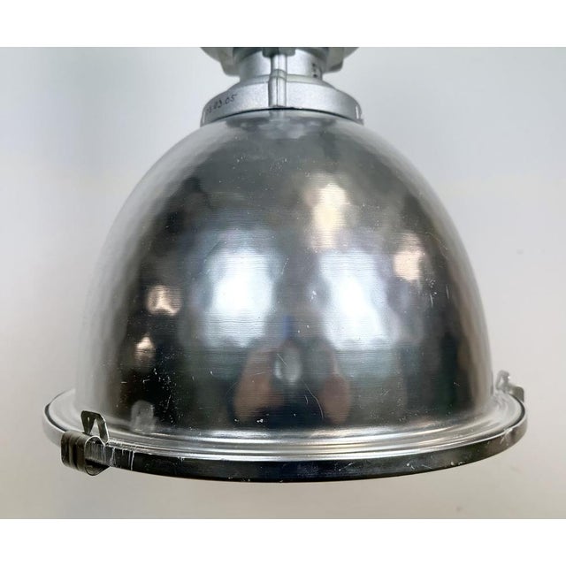 1990s Industrial Pendant Lamp with Glass Cover by Charles Keller for Zumtobel, 1990s For Sale - Image 5 of 17