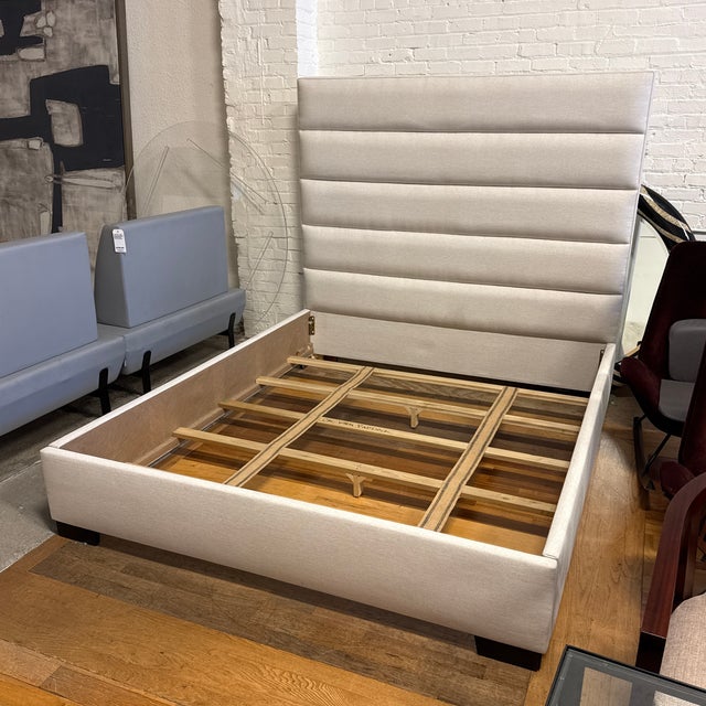 Contemporary California King Custom Channel Bed Frame For Sale - Image 3 of 12