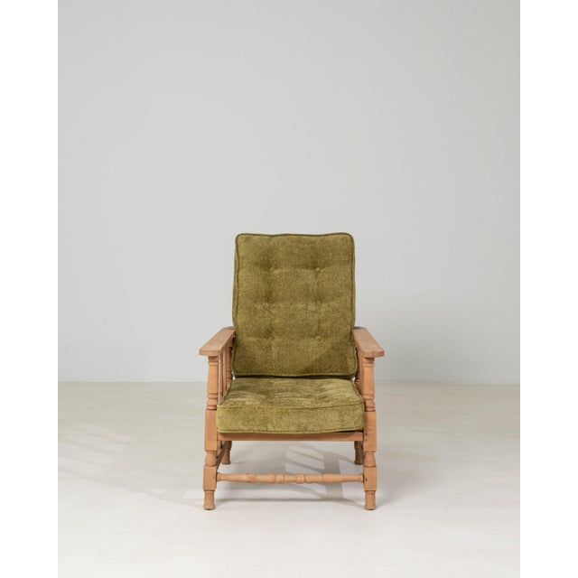 19th Century France Green Wood Armchair For Sale - Image 4 of 11