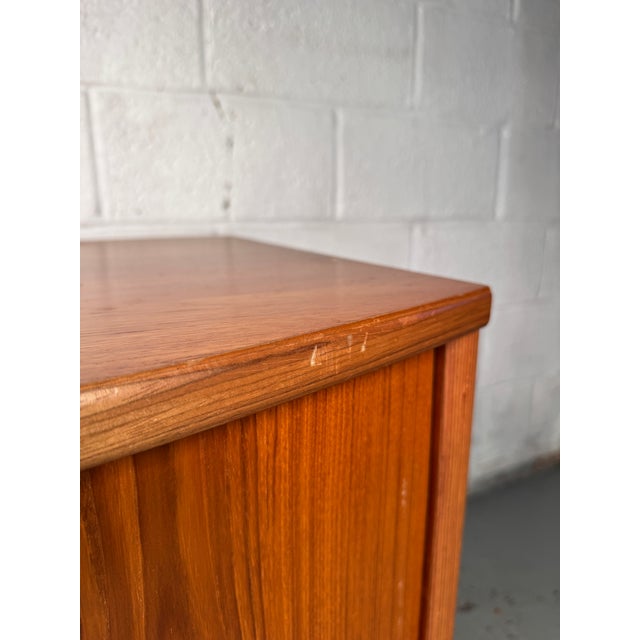 Mid-Century Curved Danish Teak Console For Sale - Image 11 of 15
