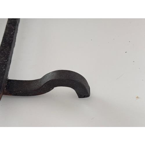 Modernist Wrought Iron and Brass Fire Andiron, 1960s For Sale - Image 4 of 8