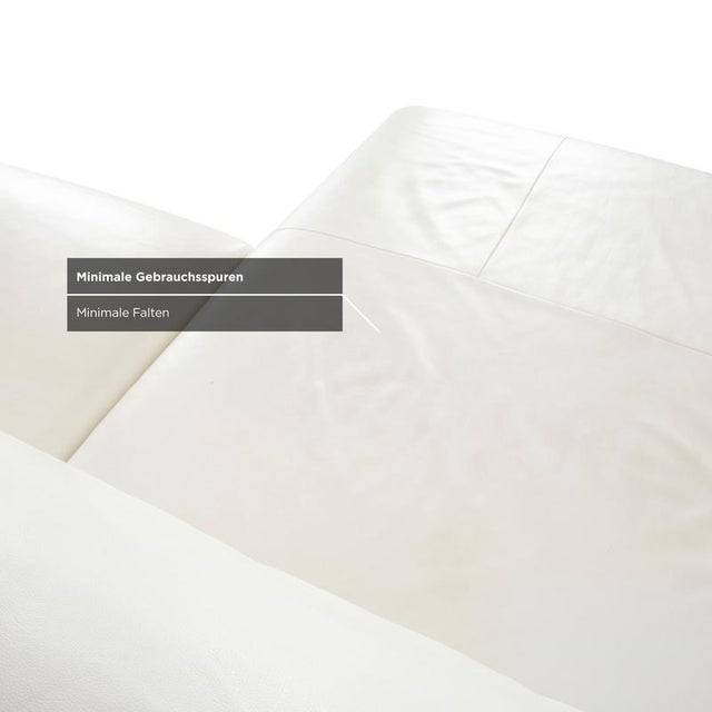 White Leather Corner Sofa from Willi Schillig For Sale - Image 11 of 16
