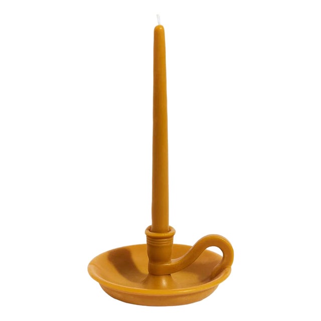 Misette The Forme Wax Candlestick, Camel For Sale