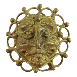 Cast Brass Handmade Jester Belt Buckle Artist Studio