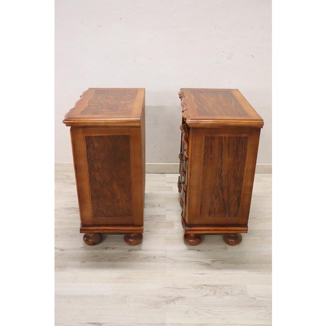 Walnut Veneer Nightstands, Set of 2 For Sale - Image 10 of 12