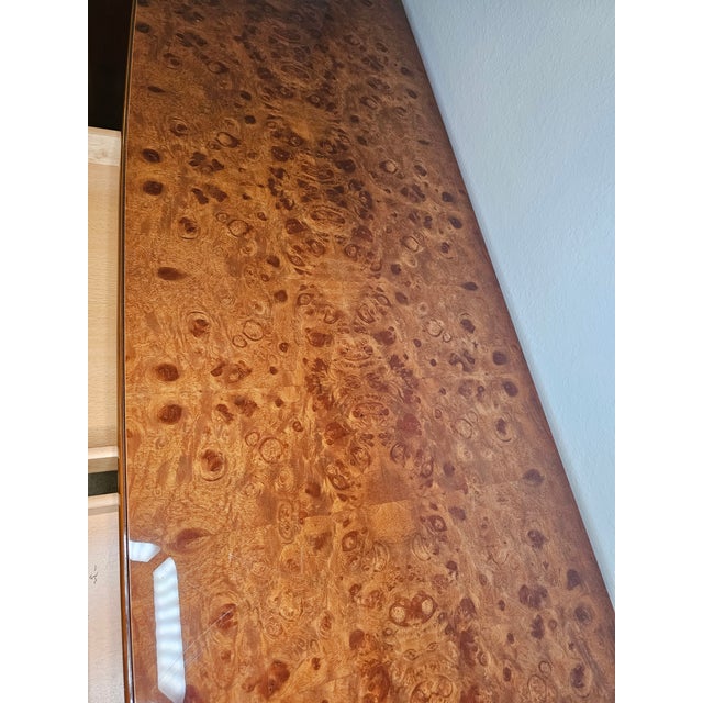 Wood Italian Style Burl Buffet Sideboards Console Veneer For Sale - Image 7 of 18