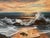 Realism Late 20th Century Seascape Oil Painting Large 40" by Patricia Hubbell Ocean Sunset Coastal Nautical For Sale - Image 3 of 10