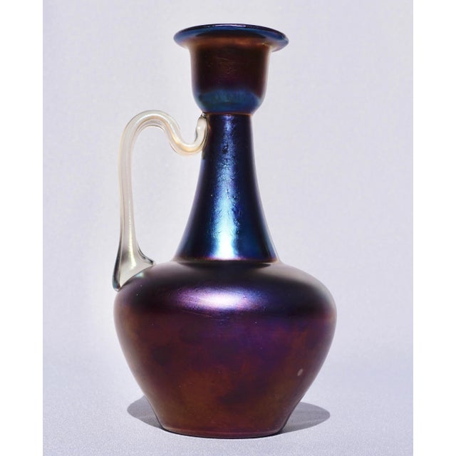 Loetz Rubin Matte Iris - 1898 (aka: rubin metall) Registered Model: PM I-7875 Ruby ground; metallic-bronze iridescent...