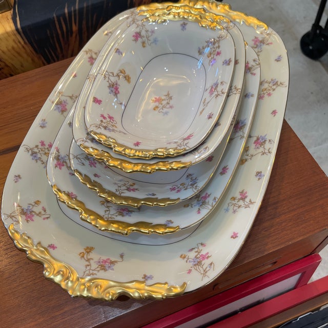 1960s Jean Pouyat Limoges Porcelain Dinnerware - 96 pcs For Sale - Image 9 of 12