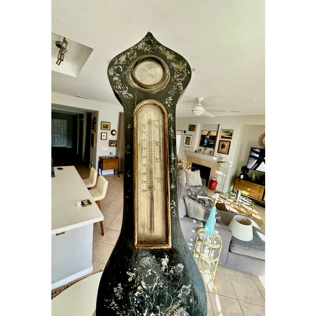 19th-Century Victorian Banjo Mother Pearl Wall Barometer For Sale - Image 15 of 18