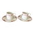 Maxim’s De Paris Porcelain Espresso Cups and Saucers, Set of 2 Art Nouveau Style For Sale