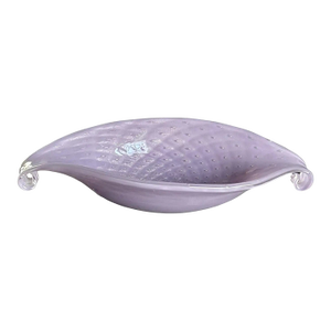 Murano Barbini Lavender Oval Shape Centerpiece Bowl