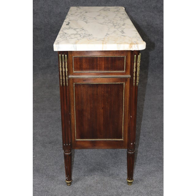 Maison Jansen Louis XVI Style Marble Top Bronze Mounted Commode For Sale In Philadelphia - Image 6 of 13