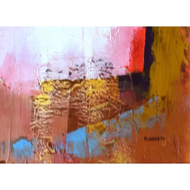 Vintage Mid Century Modern Abstract Painting by Flaherty For Sale In New York - Image 6 of 8