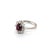Gia Certified Natural Oval Sri Lankan Ruby & Diamond Halo in 18k White Gold Ring, Size 6 For Sale - Image 9 of 9